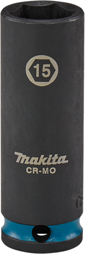 Imp Makita vaso de impacto act negro, 3 8 15 mm de largo - e-16324
