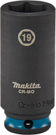 Makita krachtdop impact black, 3 8 19mm lang - e-16368