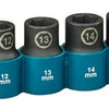 Imp Makita juego de vasos de impacto act negro, 1 2 9 piezas - e-16645