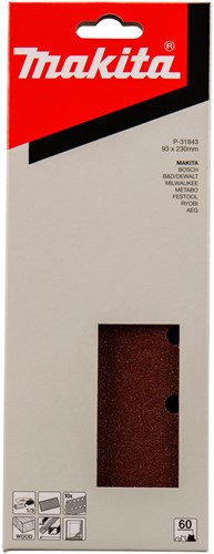 Makita accessoires schuurvel k60 93x228 red g. - p-31843