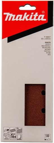 Accessori Makita foglio abrasivo k150 93x228 rosso g. -p-36027