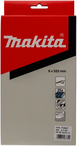 Accessori Makita nastro abrasivo blu lunghezza 533mm larghezza 9mm grana 60 - p-39447