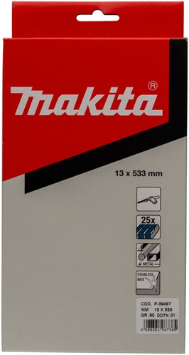 Accesorios Makita cinta de lija azul longitud 533 mm ancho 13 mm grano 60 - p-39497