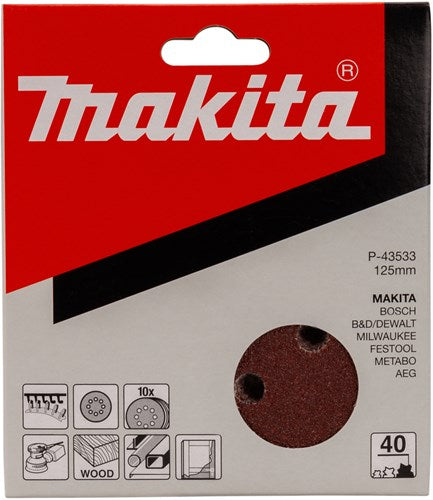 Disco abrasivo Makita 125mm p40 (10pz)