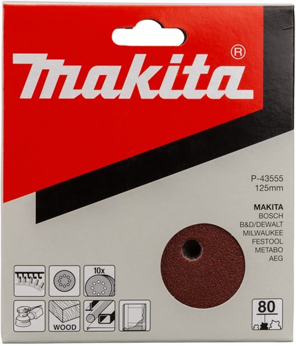Disco abrasivo Makita 125mm p80 (10pz)