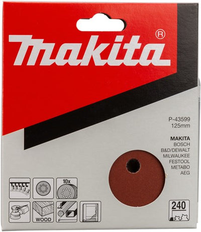Disco de lijado Makita 125mm p240 (10uds)
