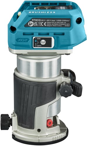 Fresadora superior y de borde Makita rt001gz14 | 40v máximo | sin pilas ni cargador | en caja - rt001gz14