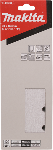 Makita accessoires makita schuurvel 185x93 k120 vlc whi. - e-19663