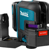 Makita sk105dz kruislijn laser rood zonder accu's en lader, in doos met tas - sk105dz