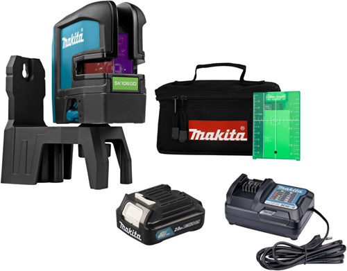 Makita sk106gdw láser de líneas cruzadas verde | 12v | incluido Batería y cargador 2.0ah - sk106gdw