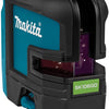 Makita sk106gdz punto de línea cruzada láser verde sin baterías ni cargador, en caja con bolsa - sk106gdz