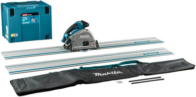 Makita sp001gz06 | sierra de incisión a batería | 40v máximo | excluido baterias y cargador con transmisor aws | 2 x carril guía 1500mm | tiras de conexión en bolsa - sp001gz06