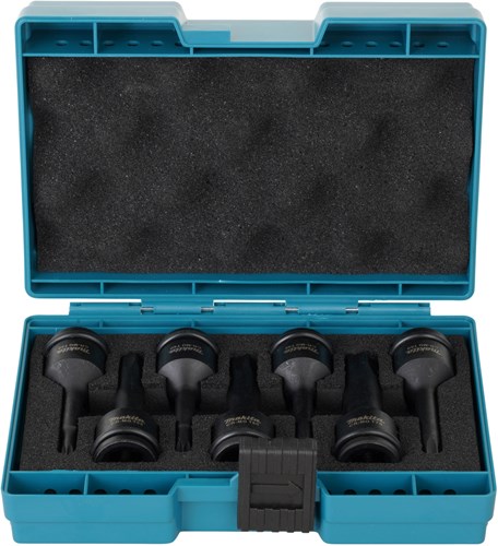 Set di punte per cacciavite a percussione Imp Makita Torx | 7 pezzi | agirenero | 1 2''| Regno Unito - e-23628