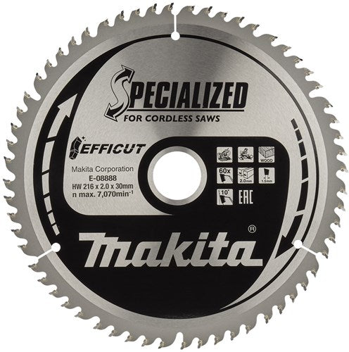 Makita madera aserrada 216x1,5x30 t60 - e-08888