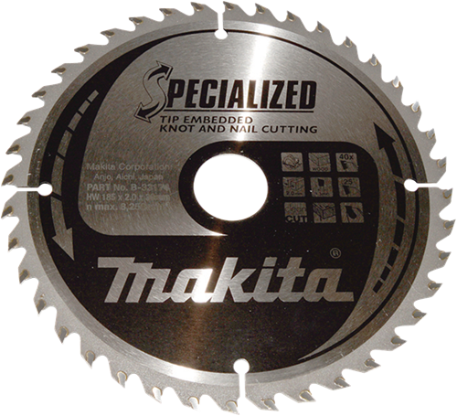 Lama per sega Makita | tipo | 185x30x2,0| 40t | 25 gradi - b-33174