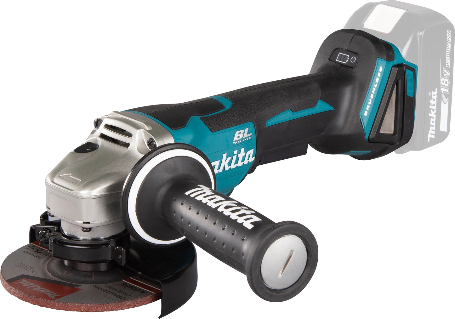 Makita dga508z smerigliatrice angolare 18v corpo 125mm con interruttore di sicurezza | senza batterie e caricabatterie - dga508z