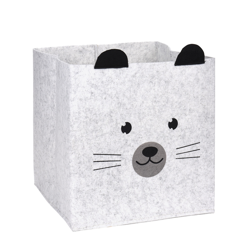 Imp cestino in feltro orso 32x32x32cm