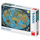 Dinotoys Dino Puzzle - Mappa del mondo speciale - 1000 pezzi