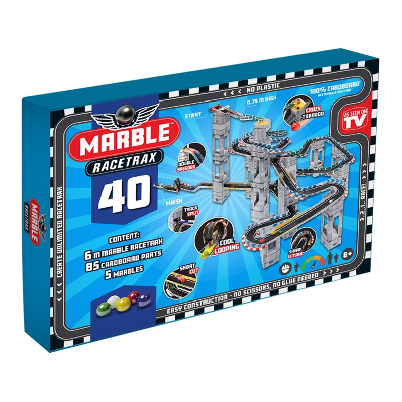 Set circuito racetrax in marmo 40 fogli 6m