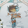 Design Marianne • stencil da taglio in rilievo per oggetti da collezione Angolo olandese e testo invernale