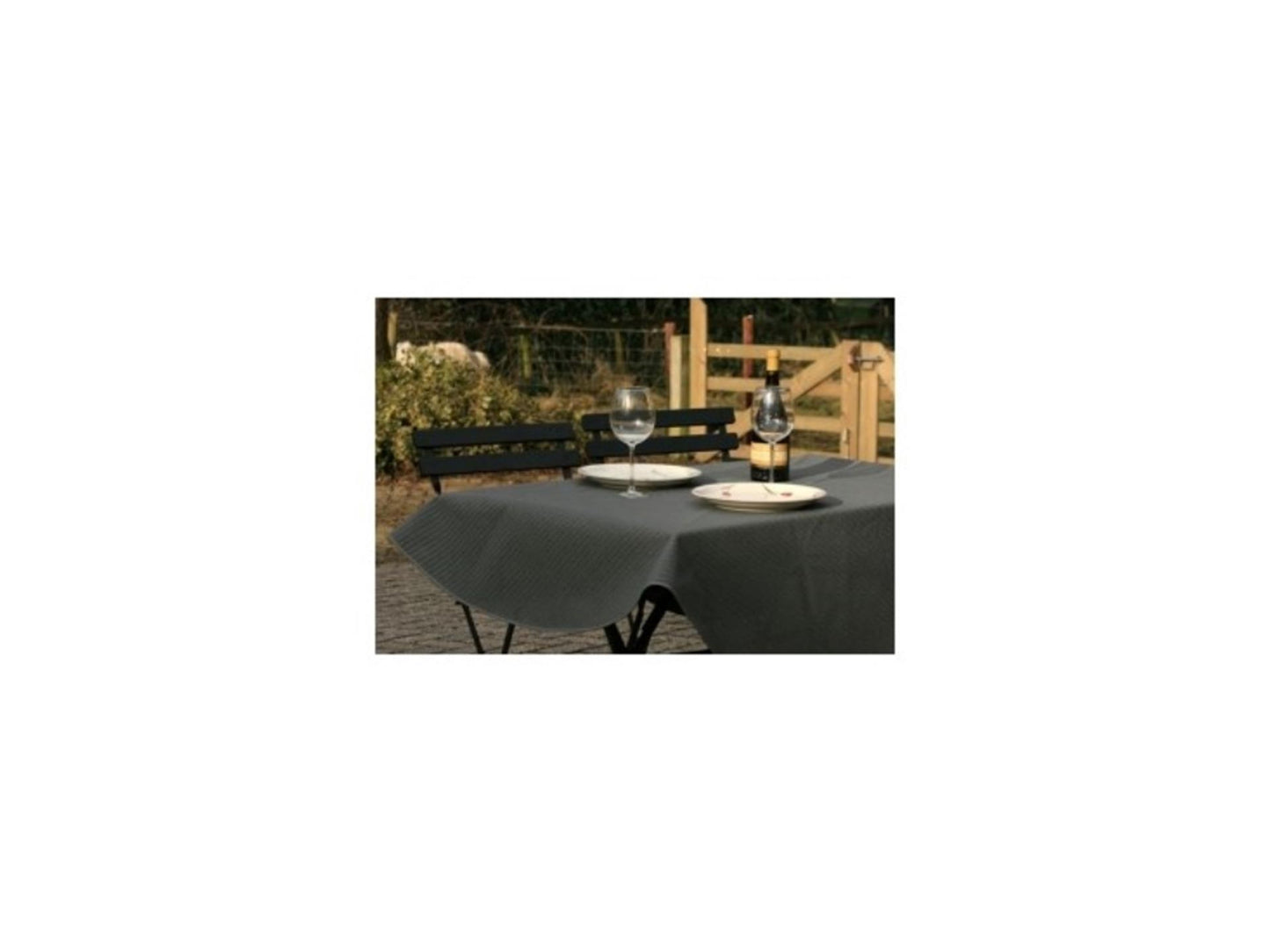 Wicotex tafelkleed margherita 160cm rond grijs