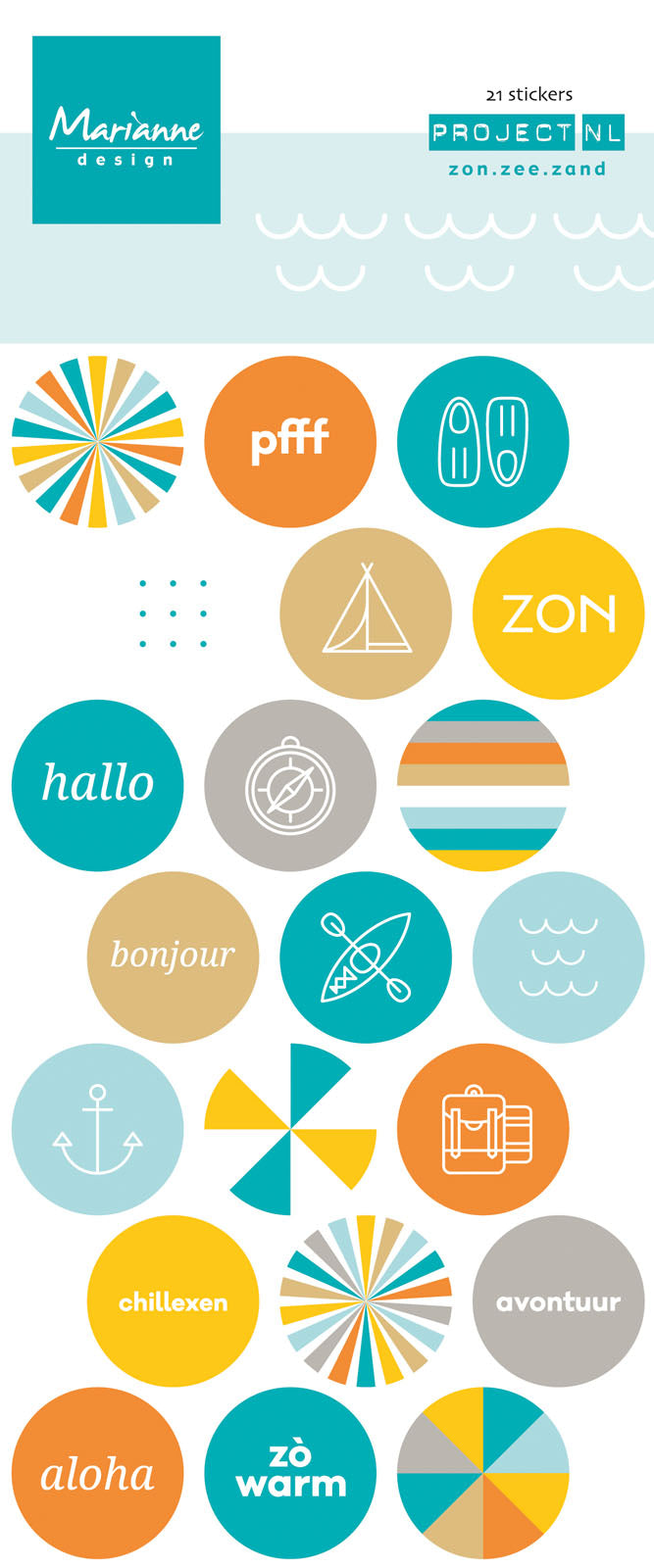 Design Marianne • decorazione in truciolare olandese sole, mare, spiaggia