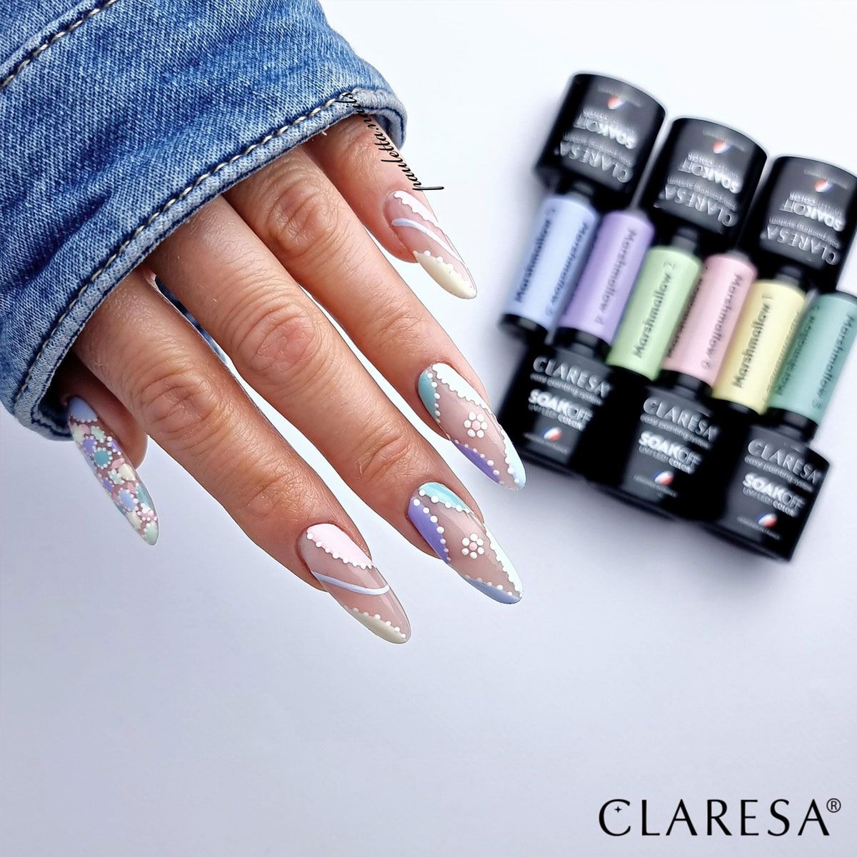 Claresa uv led gellak 5ml marsh mallow 4