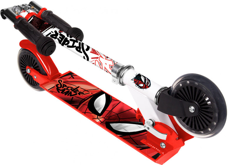 Marvel spider-man 2-wiel kinderstep jongens aluminium rood