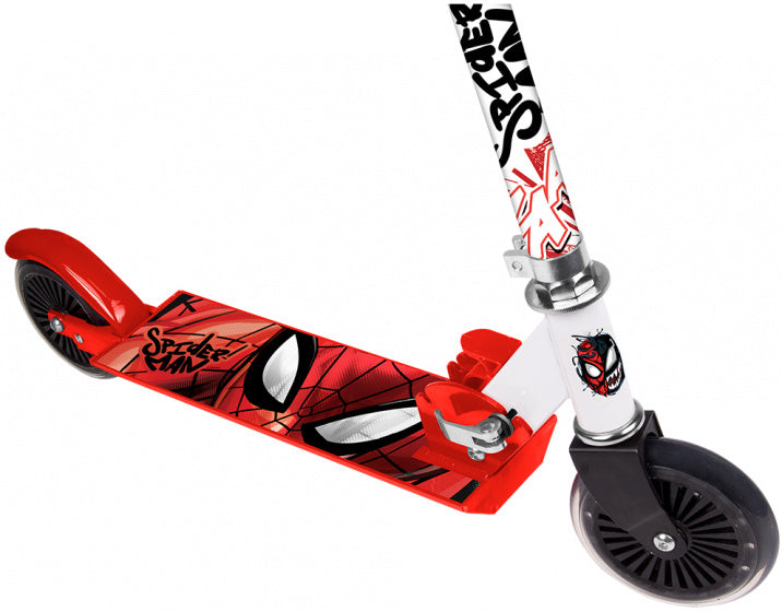 Marvel spider-man 2-wiel kinderstep jongens aluminium rood
