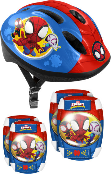 Marvel Spidey Protección de patinador de 5 piezas 50-56 cm de azul rojo tamaño s