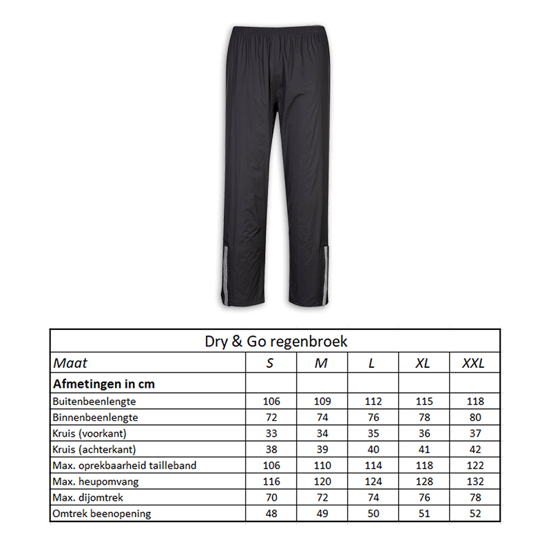 Pantalones de lluvia Dry Go Size M