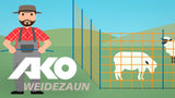 Ako replacement post for sheep net blue double pin 122cm - afbeelding 2