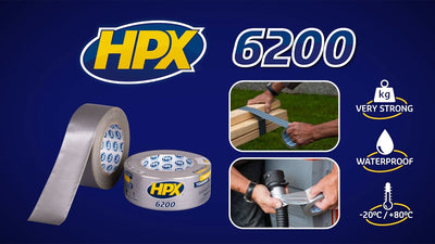 Hpx producten duct tape reparatietape wit 48mm x 25m