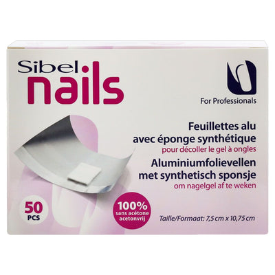 Sibel Sibel uñas láminas de aluminio con esponja sintética 50st.
