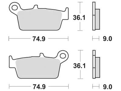 TRW Brake Pad MCB 665 EC organico
