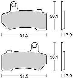 Trw Brake Pad MCB 781 Sinterited Metal