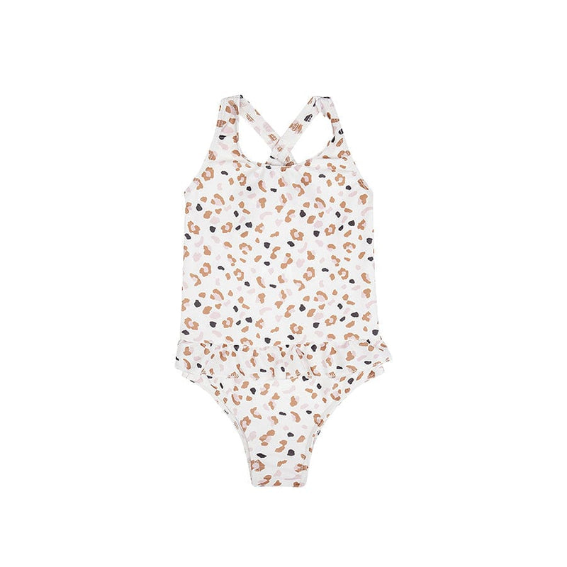 Leopard | kaki meisjes uv badpak