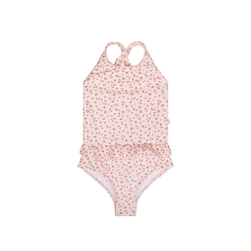 Leopardo | Traje de baño UV de chicas rosas viejas