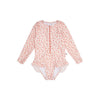 Leopardo | Vecchie ragazze rosa rosa costume da bagno con maniche lunghe