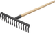 Rastrello da giardino Meister 14t nero con manico - wu9850710