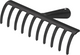 Rastrillo de jardín Meister 245mm 10t sin mango - wu9850100