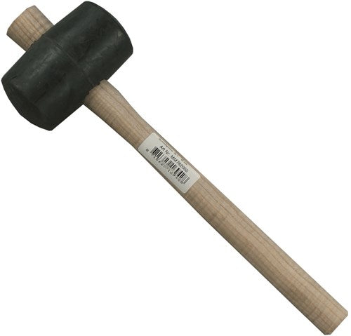 Melkmeisje rubber hamer 90 mm hard rubber vlak rond - mm783090