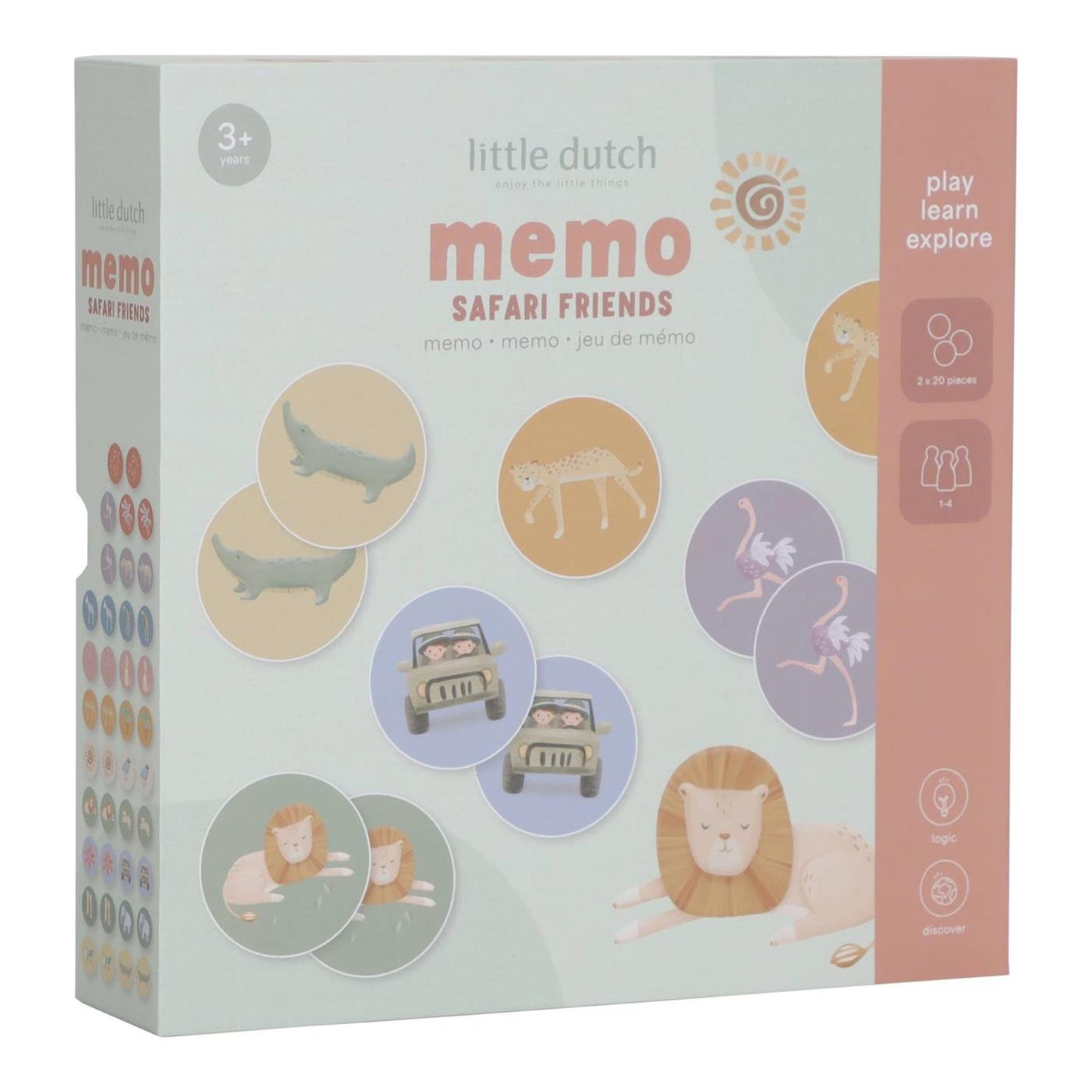 Little Dutch memo game FSC - Safari Friends