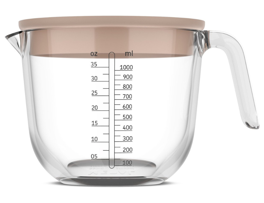 Mepal maatbeker met deksel - chef it - chalk - 1000ml