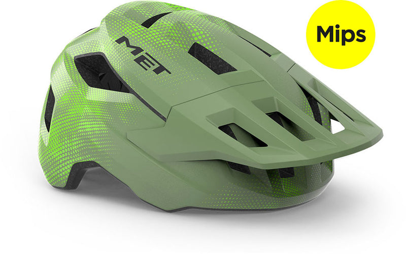 Con rifugio Youth Mips Green Lime Matt (52-56 cm) - Youth mtb hell
