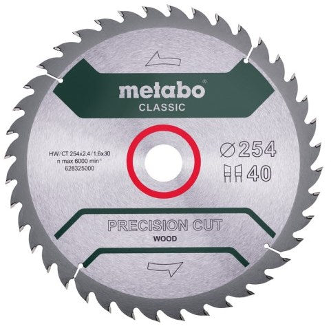 Accessori Metabo lama per sega circolare | taglio di precisione classico | 254x30 mm | z40wz20° - 628325000
