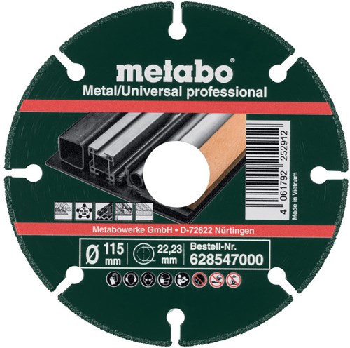 Accessori Metabo Disco da taglio diamantato mu-p prof. 115x22,23mm - 628547000
