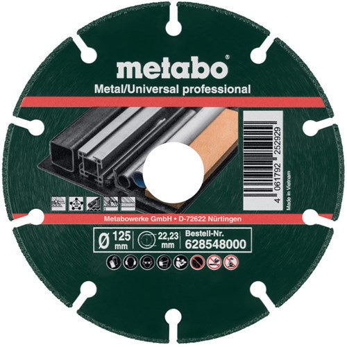 Accessori Metabo Disco da taglio diamantato mu-p prof. 125x22,23mm - 628548000