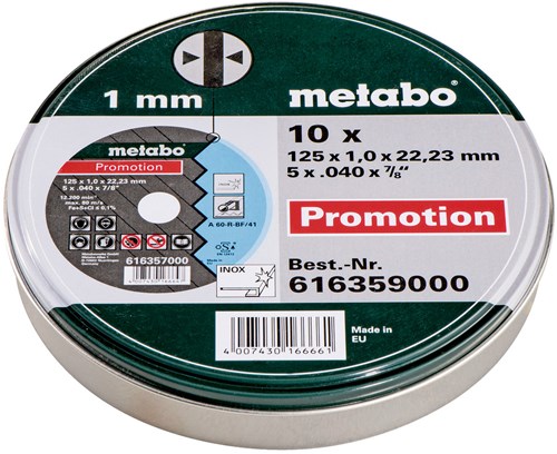 Accessori Metabo dischi da taglio in latta (10 pz.) | ø 125x1,0x22,23 - 616359000
