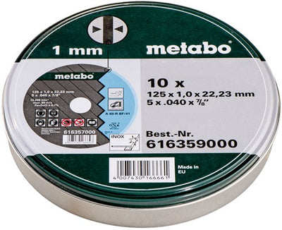 Accesorios Metabo discos de corte novaparid acero inoxidable ø180x1,5x22,23 (10 uds. en lata) - 616368000